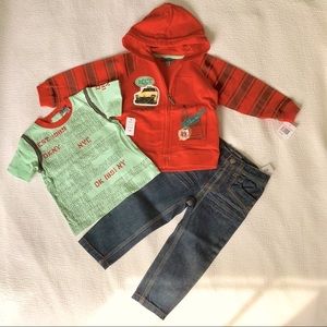 ✨SALE✨ NEW DKNY 3 piece Boys set Jeans, Top & Jacket 18m